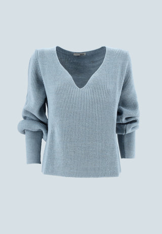 Maglia BUCO manica lunga palloncino scollo v