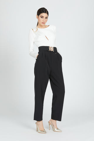 Blusa SIAL body incrocio più arricci più catena logo