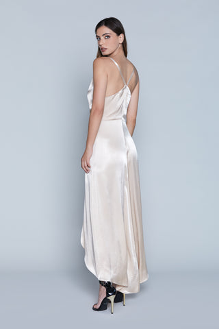 Abito IMPERIAL lungo S/M scollo profondo con fiocco più spacco