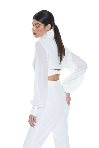 Camicia ASTEROPE manica lunga collo raso più bottoncino