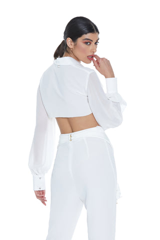 Camicia ASTEROPE manica lunga collo raso più bottoncino