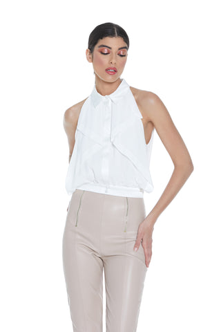 Camicia CASTULA top corto con gale