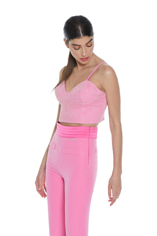 Crop-top COSICHE pizzo
