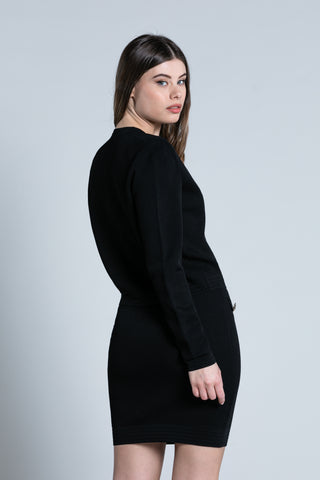 OLLO long sleeve honeycomb cardigan with gold buttons