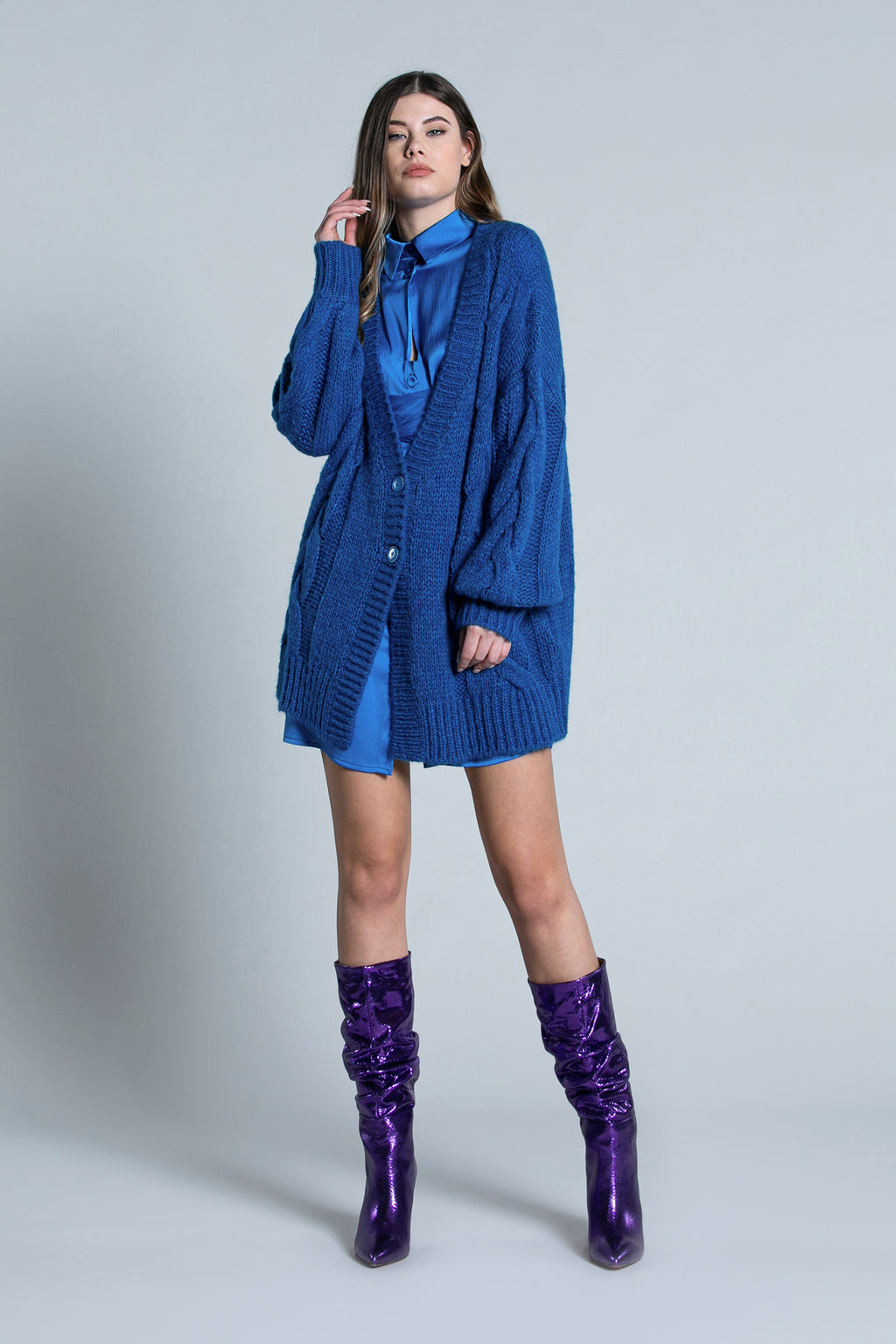 Cardigan Donna Manica A Palloncino - Foto 11