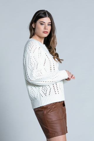 SEVER perforated raglan long sleeve shirt