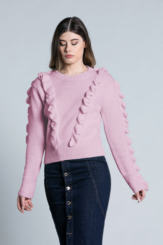 DINA long sleeve shirt with ruffles