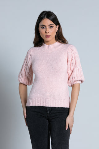 BUB 3/4 sleeve balloon neck volcano shirt