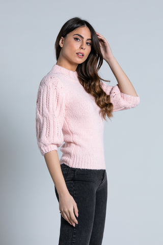 BUB 3/4 sleeve balloon neck volcano shirt