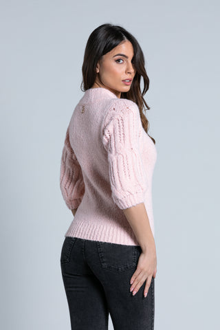 BUB 3/4 sleeve balloon neck volcano shirt