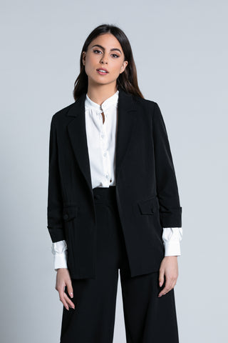 Giacca GENIS lunga maniche a 3/4 con pinces più patte più bottoni