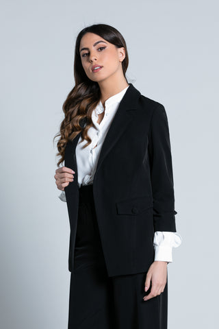 Giacca GENIS lunga maniche a 3/4 con pinces più patte più bottoni