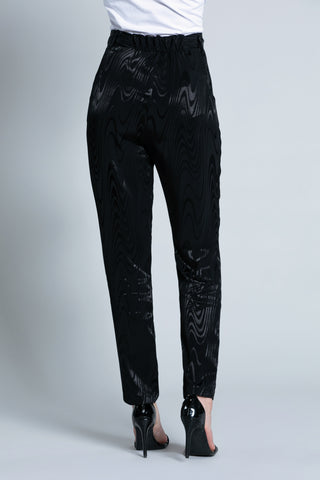 GIO high-waisted trousers with pleats and French pockets