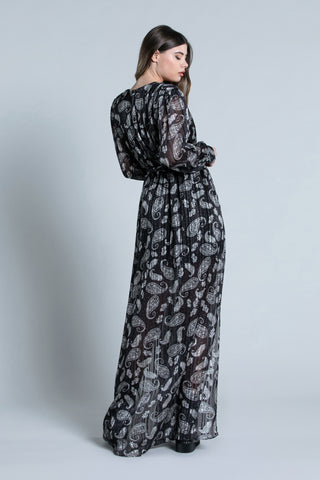 Abito DANO lungo doppia goccia fantasia foulard