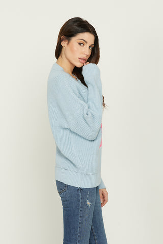 SIMEONE long sleeve shirt with neck opening and jacquard logo