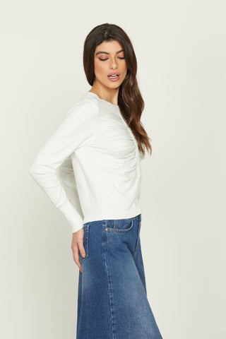 ESPERIA long sleeve shirt with curls and rhinestones