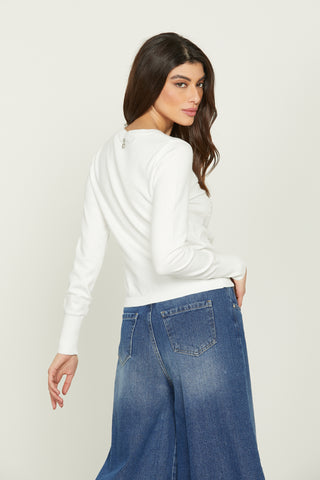 ESPERIA long sleeve shirt with curls and rhinestones