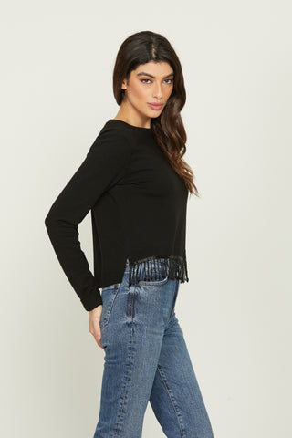 AFRODITE long sleeve shirt with beaded trimmings