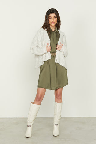 NANGATU long sleeve braided cardigan