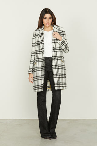 Cappotto OVELS manica lunga 1 bottone con tasche più patte sfoderato quadri