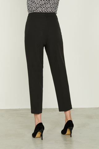 CERTYO high street trousers with pleats and welt pockets