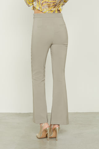 GONZALES high-waisted trousers with welt pockets and martingale