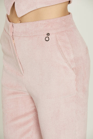 TERRA high waisted velvet flared trousers