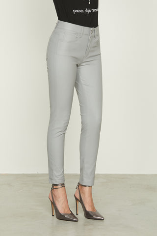 ECOPL high-waisted 5-pocket coated jeggings