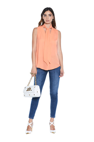 Blusa SAMBER_A S/M scollo v con piega più fusciacca