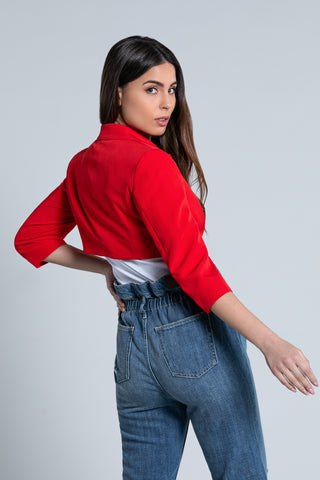 Giacca BLAJET corta manica 3/4 doppio petto 1 bottone