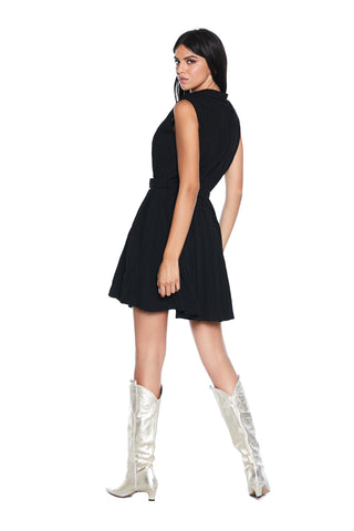 Abito JUNPER corto S/M chemisier con arriccio più cintura vita effetto plisse'