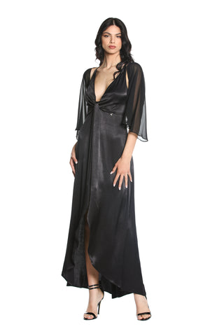 Abito IMPERIAL lungo S/M scollo profondo con fiocco più spacco