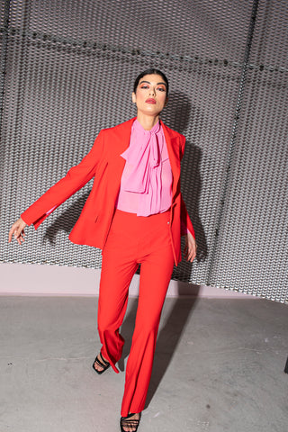 Camicia ALPHARD manica lunga bottoni più plissé più fusciacca collo