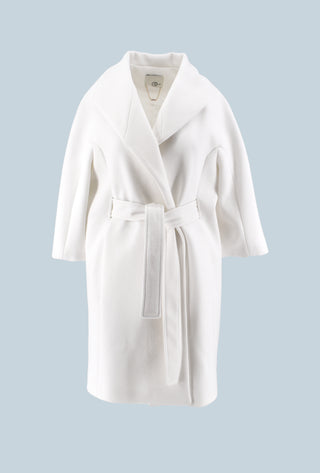Cappotto TAMMA maniche a 3/4 con Cintura interna più inserti ecopelle