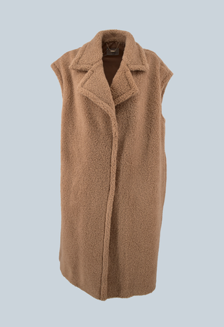 Cappotto NEZU lungo smanicato con tasche orsetto