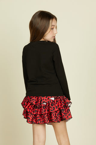 DRAGON/A spotted print t-shirt