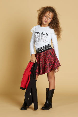 OTTANTE short rib relish skirt with spotted pattern