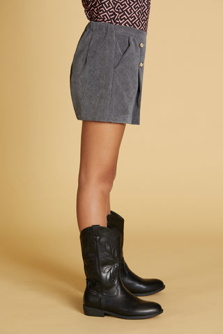 Short LINCE con bottoni più ts. più pieghe velluto