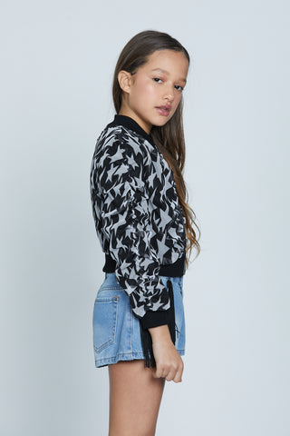 Giubbino CRINUM corto manica lunga fantasia tulle stelle