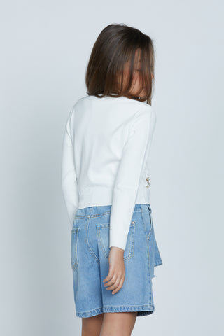 JESSA cardigan with pockets and hanging trimming chain profiles