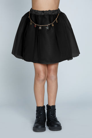 Gonna LOTEIN corta tulle più cintura pendagli relish