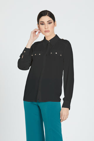 BALTOR long sleeve shirt with flap pocket and buttons