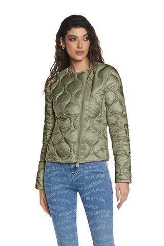 BLAW long-sleeved down jacket with side zip plus wave quilt plus superlight pockets