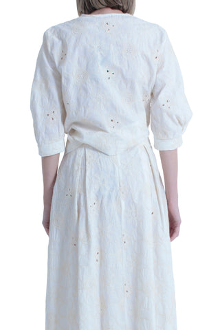 Blusa KARAM mezza manica fantasia ricamo fiori