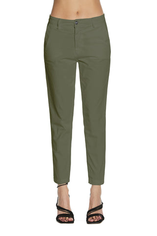 Panta CAROL_1 vita media chino slim fit gabardine