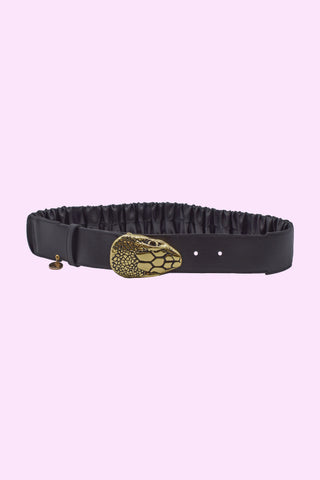 GOLDSTEIN belt with curls and eco-leather snake buckle