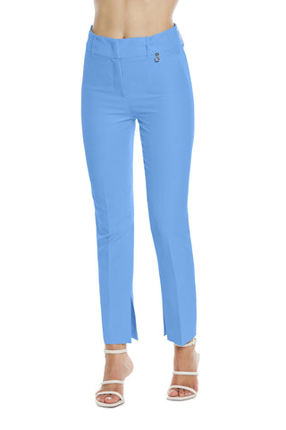 Pantalone CISARINA vita alta sigaretta con spacchi fondo