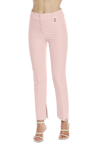 CISARINA high waisted cigarette trousers with slits at the bottom