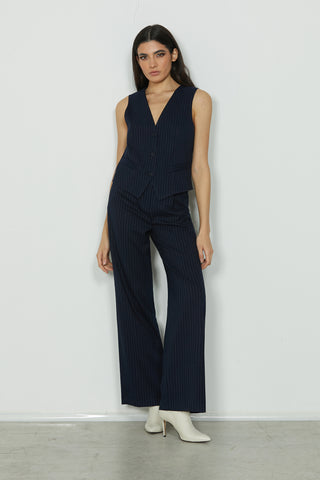 ALVARO wide trousers in pinstripe fabric