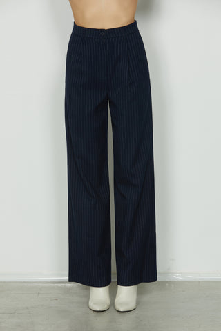 ALVARO wide trousers in pinstripe fabric